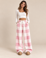 Fleece-Pyjamahose mit verstellbarem Taillenbund