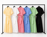 Marlene Set aus Blumenspitze von Talaine, elegante Rückansicht des Zweiteilers