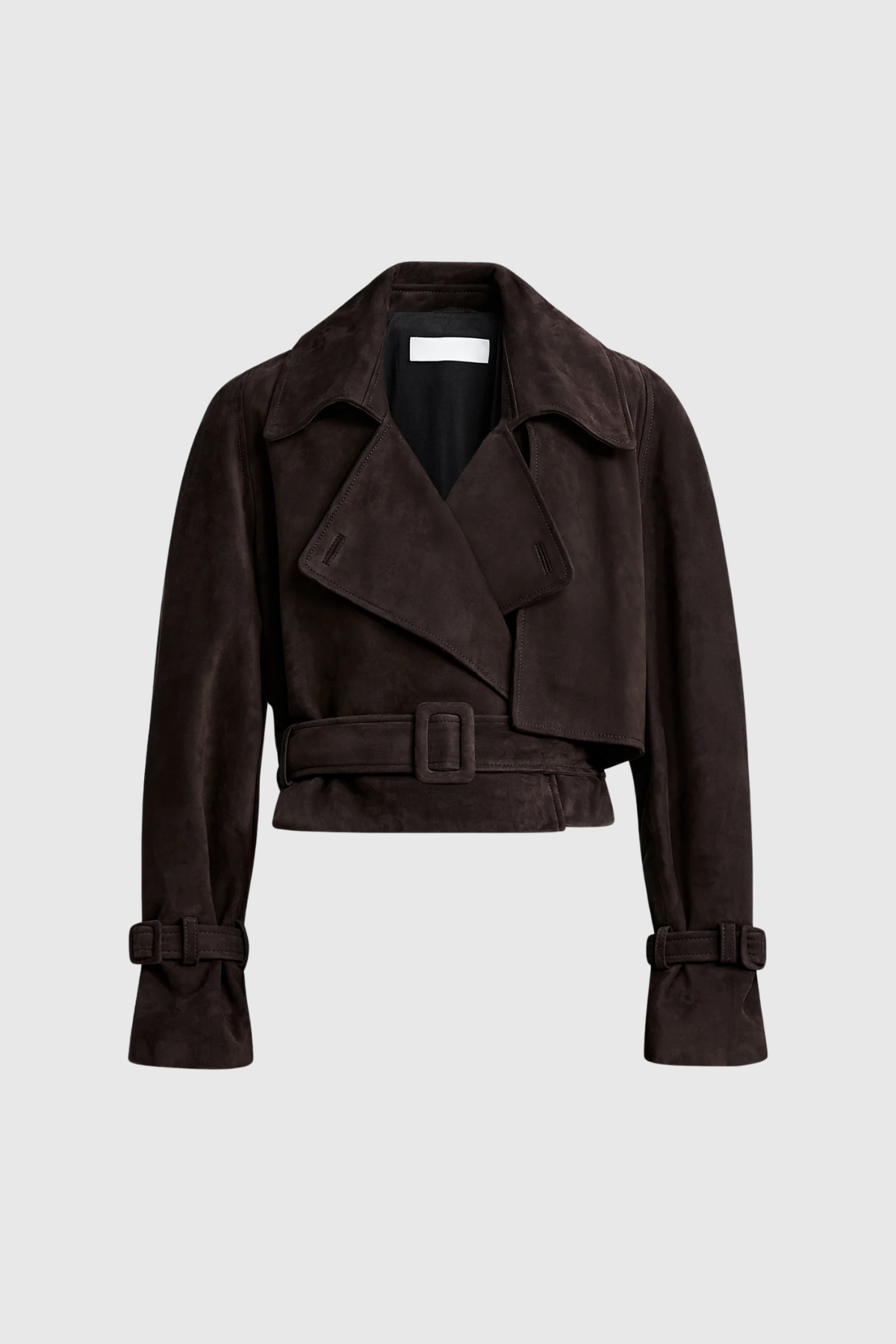 Avenza Cropped Jacket | Luxe Suede-Look & Taillengürtel