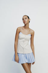 Elara Pleated Charm jurk vooraanzicht