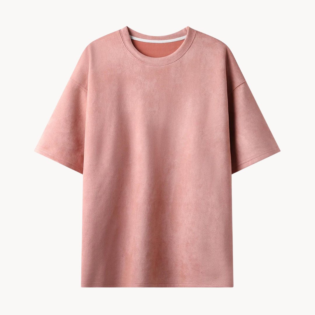 roze effen t-shirt Mason

