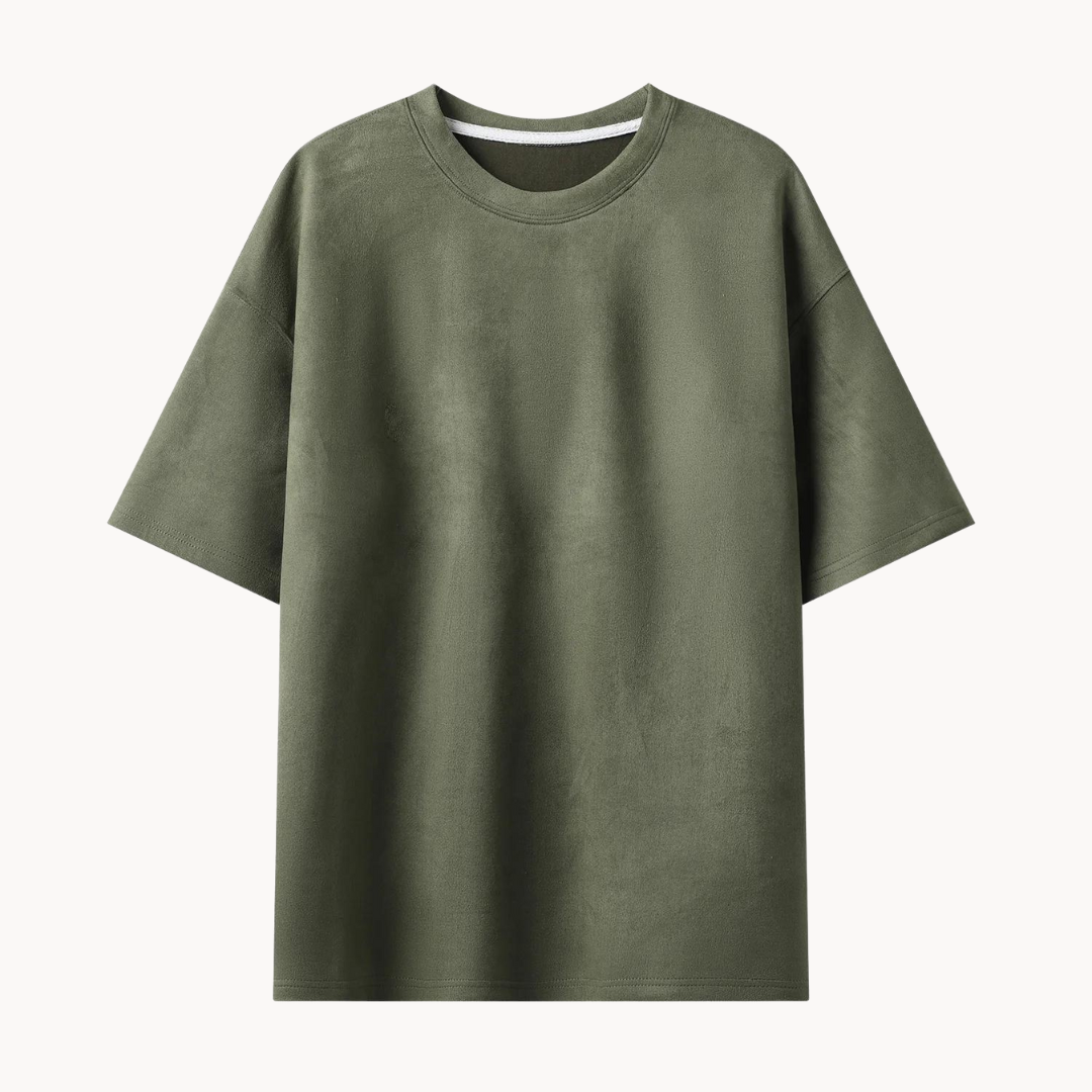 legergroen effen t-shirt Mason
