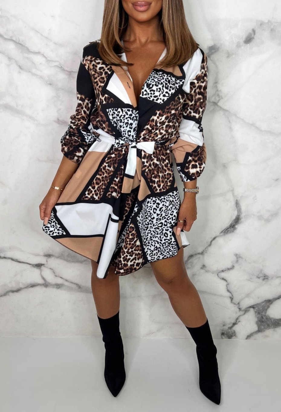 Savannah Flirty | Mini Shirt Dress