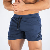 lichtgewicht heren sportshort blauw met split
