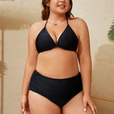 Perioden-Bikini Damen Schwarz auslaufsicher – Almira von Talaine, saugfähiger High-Waist Slip