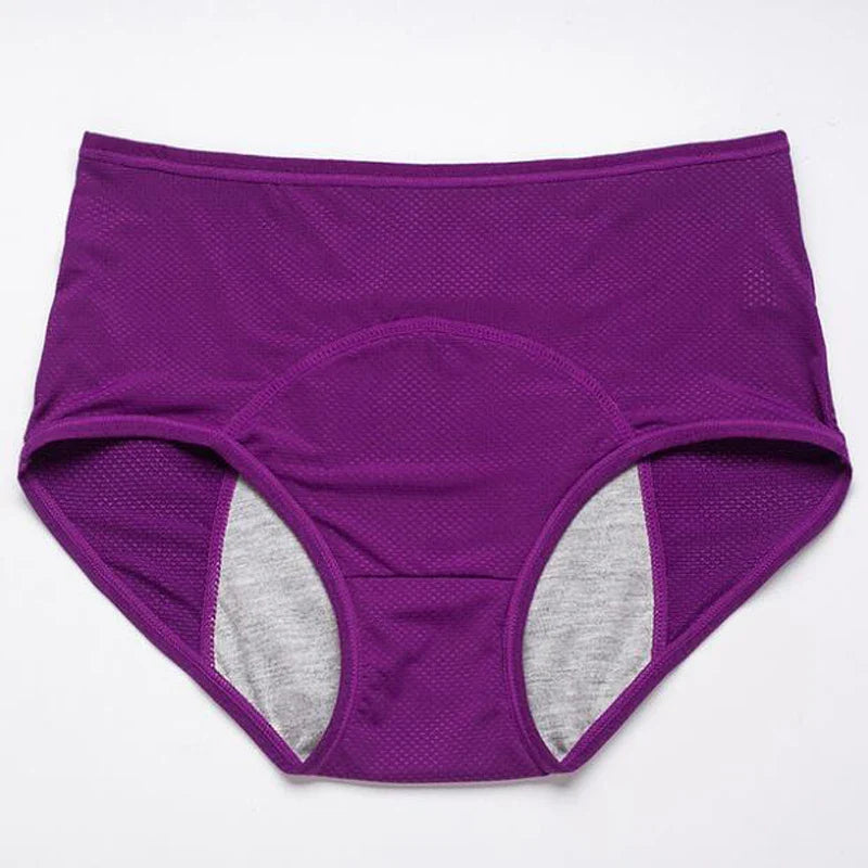 Paarse menstruatieslip met absorberende binnenlaag
