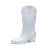 Velaya Western-Regenstiefel Damen Weiß
