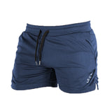 lichtgewicht heren sportshort blauw met split
