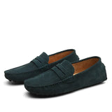 Grijze heren loafers van suède met lichtgewicht pasvorm
