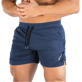 lichtgewicht heren sportshort blauw met split
