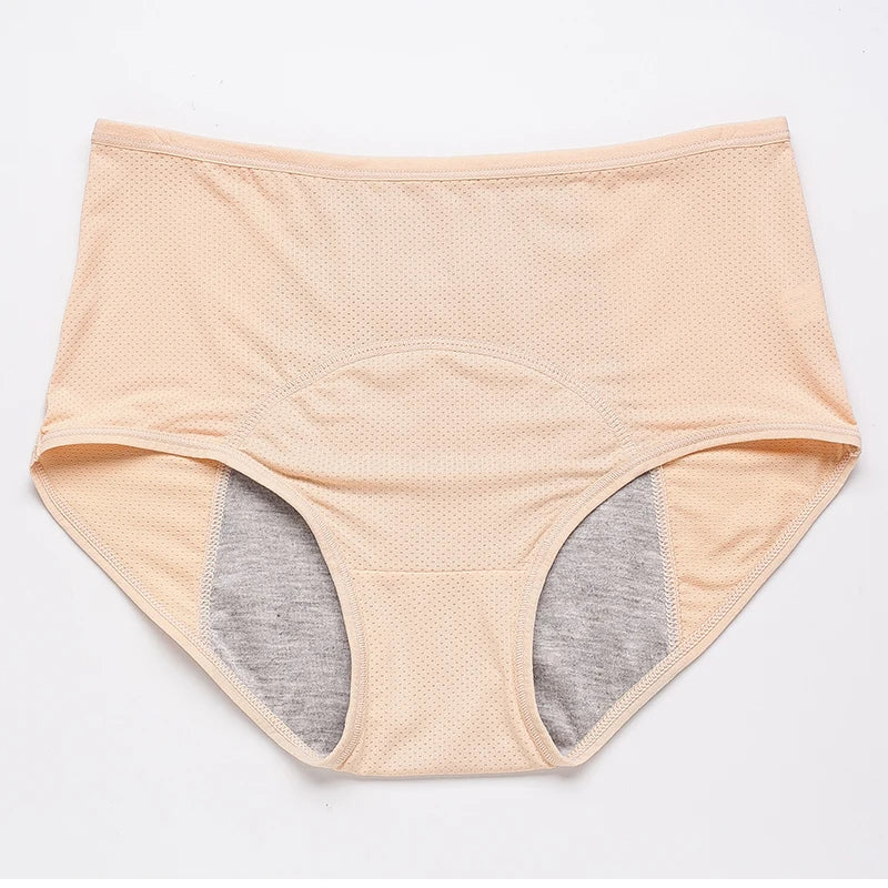 	Huidkleurige menstruatieslip met zachte katoenmix