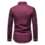 enzo paisley detail overhemd bordeaux heren formeel en casual
