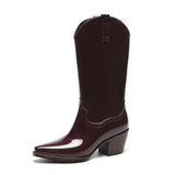 Velaya Western-Regenstiefel Damen Weinrot

