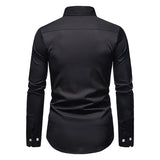 enzo paisley detail overhemd zwart heren met contrasterende details
