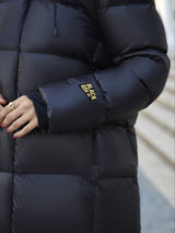 Phoebe Puffer | Langer Damen-Wintermantel mit Kapuze & Wattierung