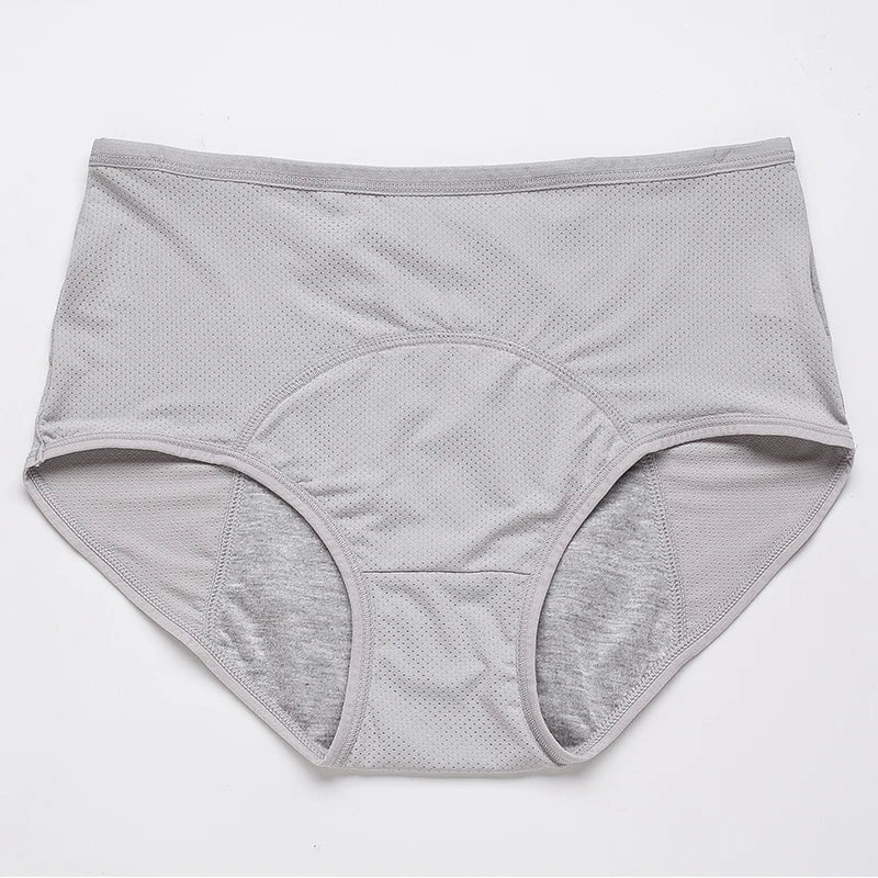 Grijze menstruatieslip met extra brede zijkanten
