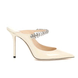 Noirella Heels nude mit elegantem Kristallriemchen
