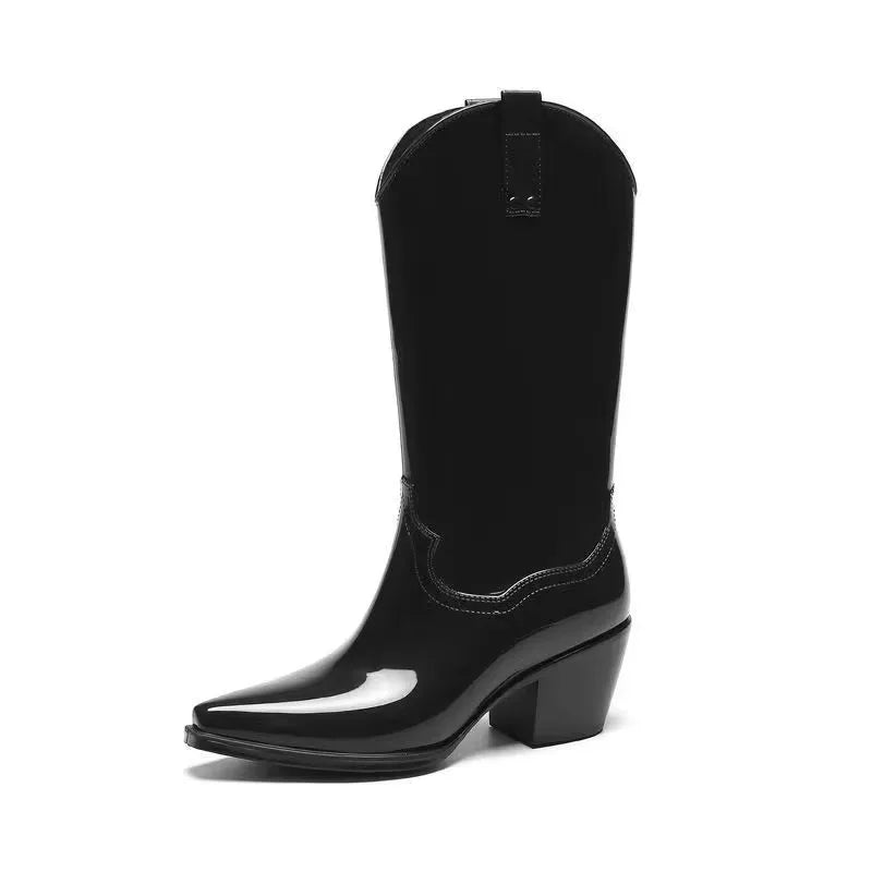 Velaya Western-Regenstiefel Damen Schwarz
