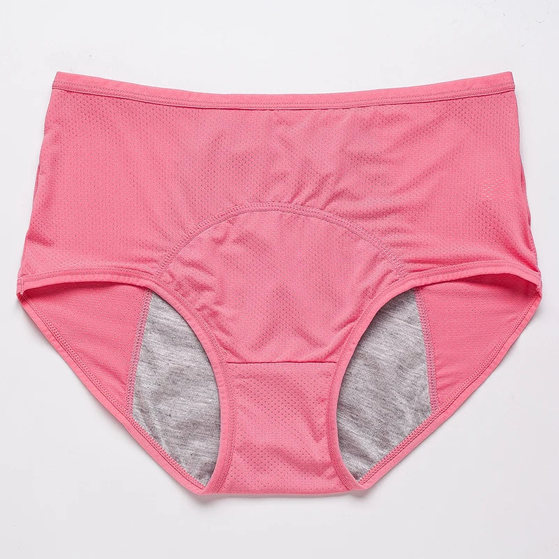 Roze menstruatieslip met comfortabele tailleband
