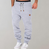 Lichtgrijze Jaxon jogger met fleecevoering
