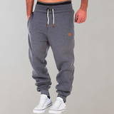 Donkergrijze Jaxon fleece jogger met trekkoord
