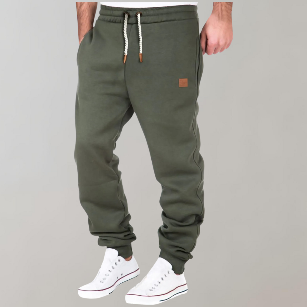Groene Jaxon fleece joggingbroek met regular fit
