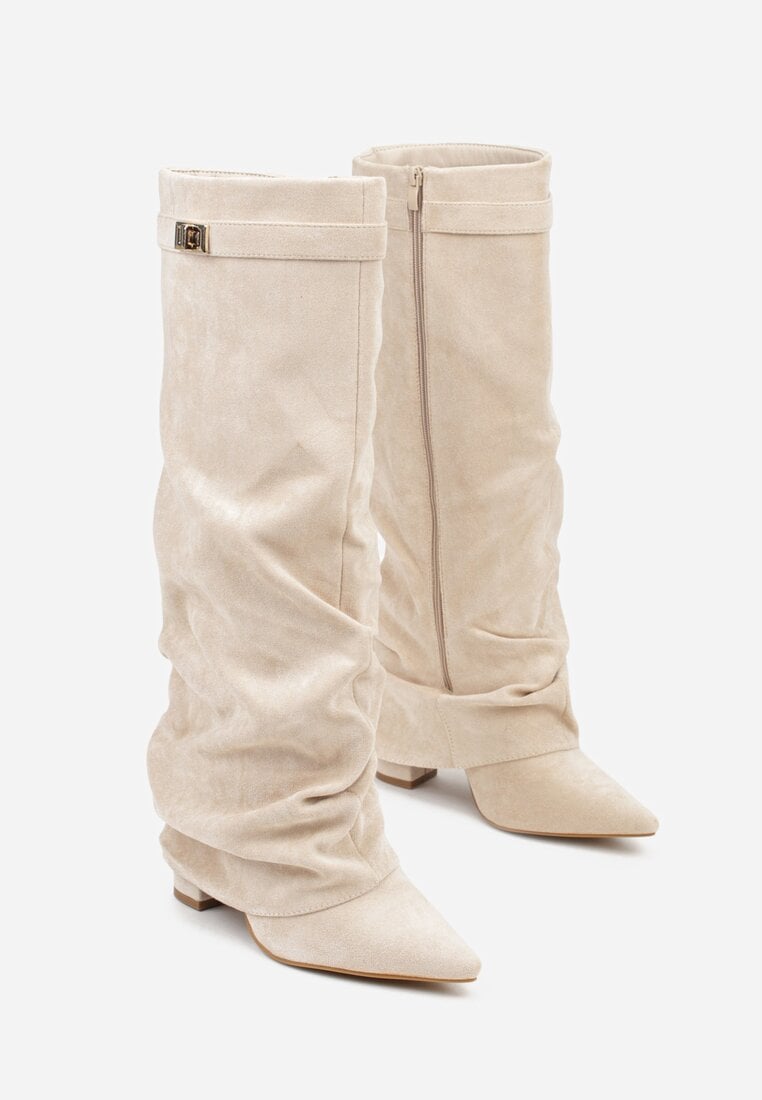 Marzella Slouch Boots | Faltstiefel mit Pointed Toe & Niedrigem Absatz