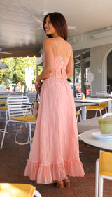 zomerse flowy rok met frill details

