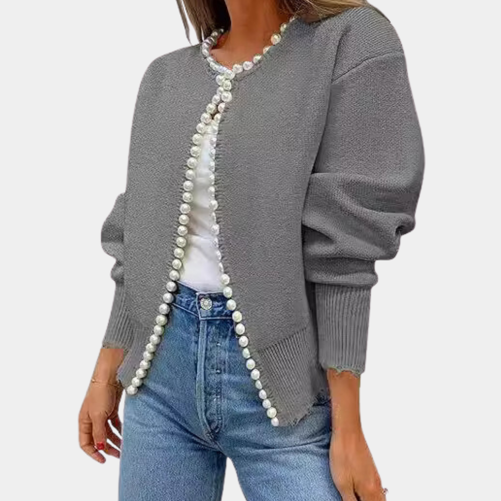 modieus grijs vest voor dames
