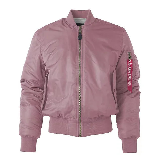 Daphne MA-1 Bomberjacke in Rosa – Vorderansicht
