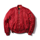 Daphne MA-1 Bomberjacke in Rot – flach liegend
