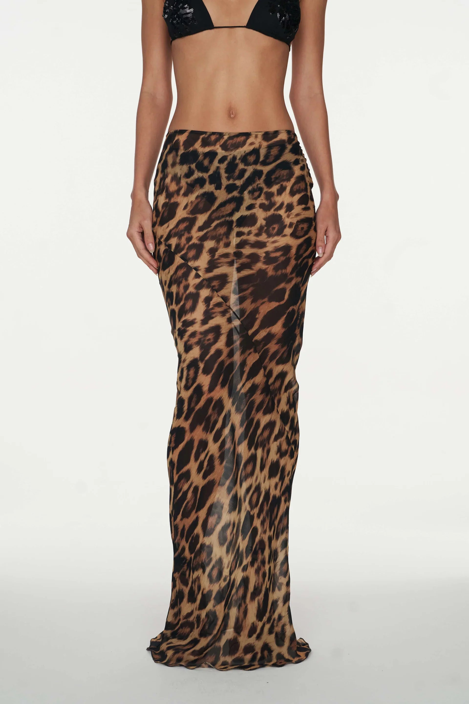 Savina | Leopard Print Maxi Skirt