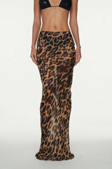Savina | Leopard Print Maxi Skirt