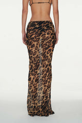 Savina | Leopard Print Maxi Skirt