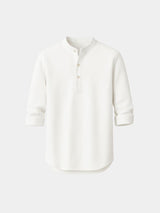 Elias | Long Sleeve T-Shirt with Henry Neck
