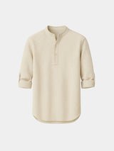 Elias | Long Sleeve T-Shirt with Henry Neck