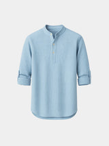 Elias | Long Sleeve T-Shirt with Henry Neck