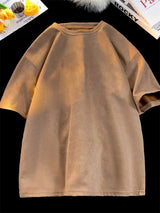 Bruin oversized T-shirt herenstijl
