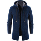 lange hoodie heren met fleecevoering
