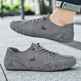 Grijze heren sneakers met flexibele zool en tijdloos design