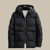 winterjas met capuchon en gewatteerde voering
