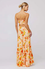 Gele bloemenjurk