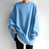 Lunara Damen Oversize Pullover Hellblau

