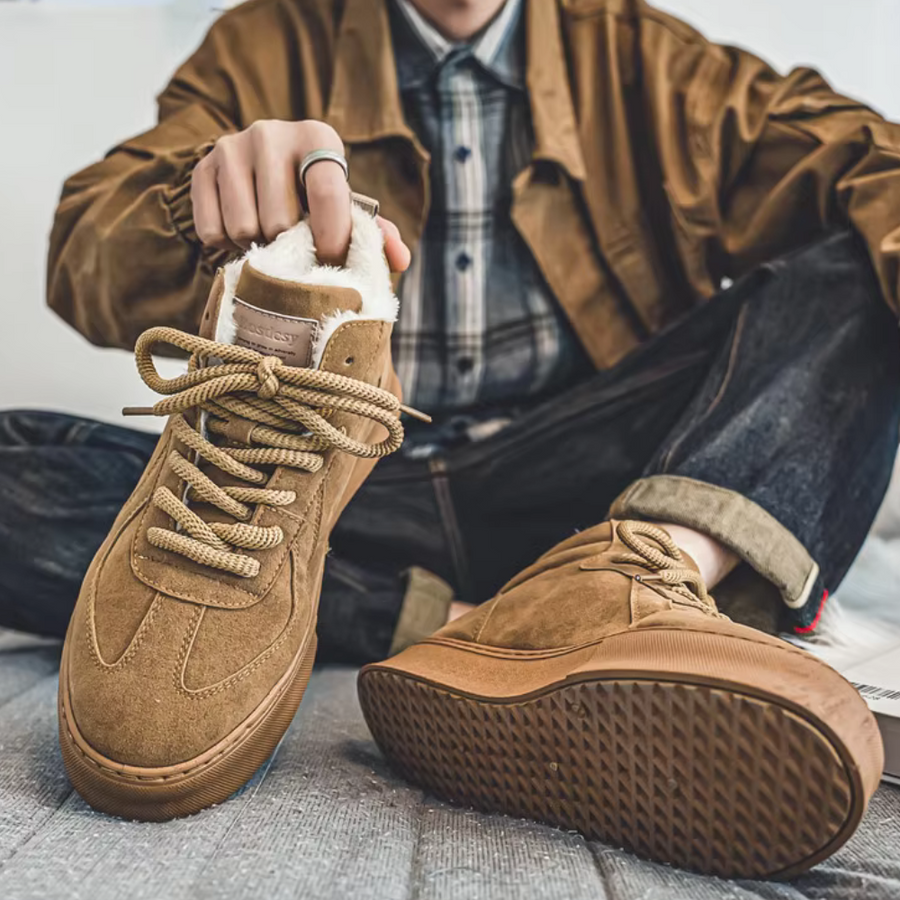 Casual herenschoenen met zachte voering en stevige grip
