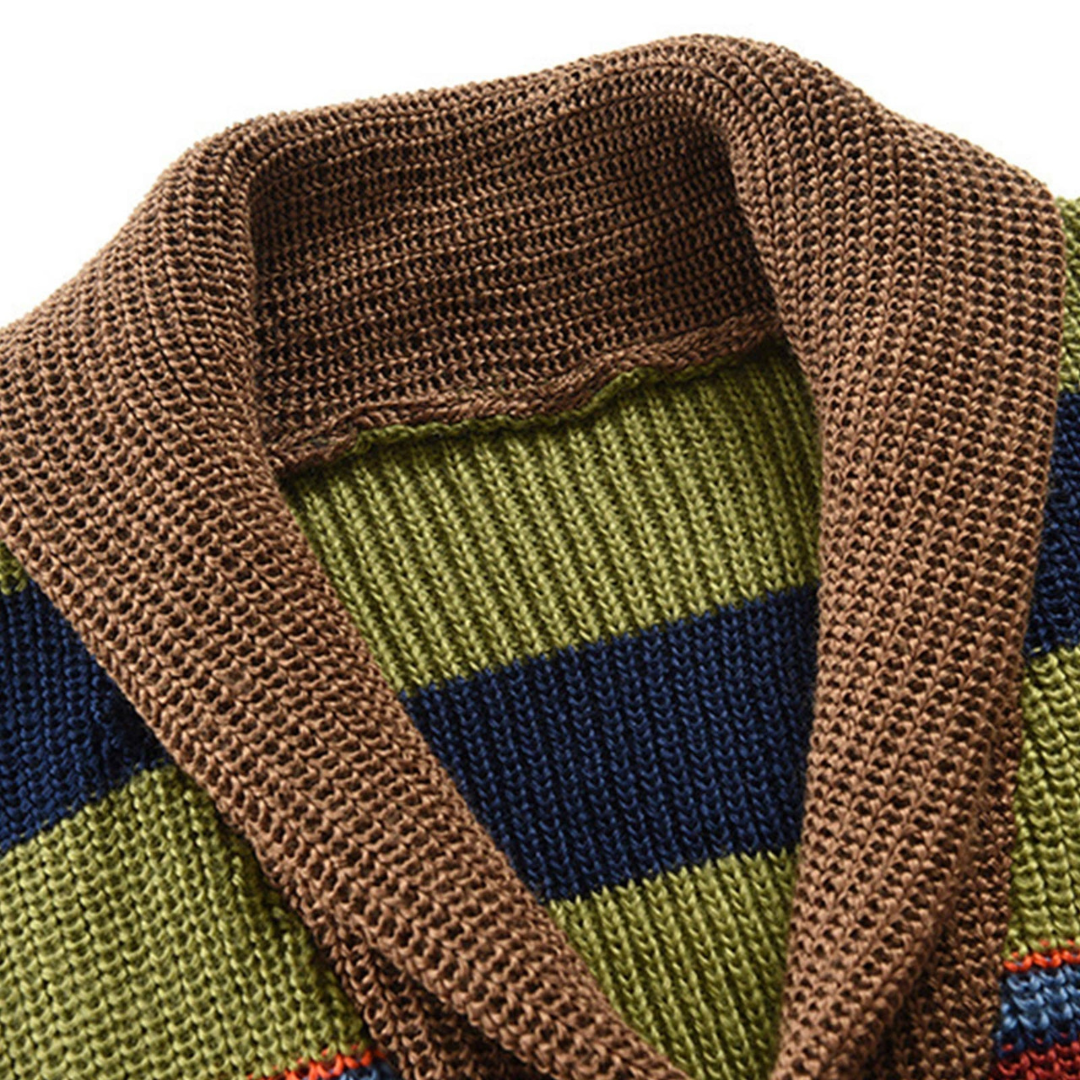 ben gebreid vest kleurrijk design
