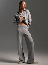 grau lounge set damen mit oversized passform