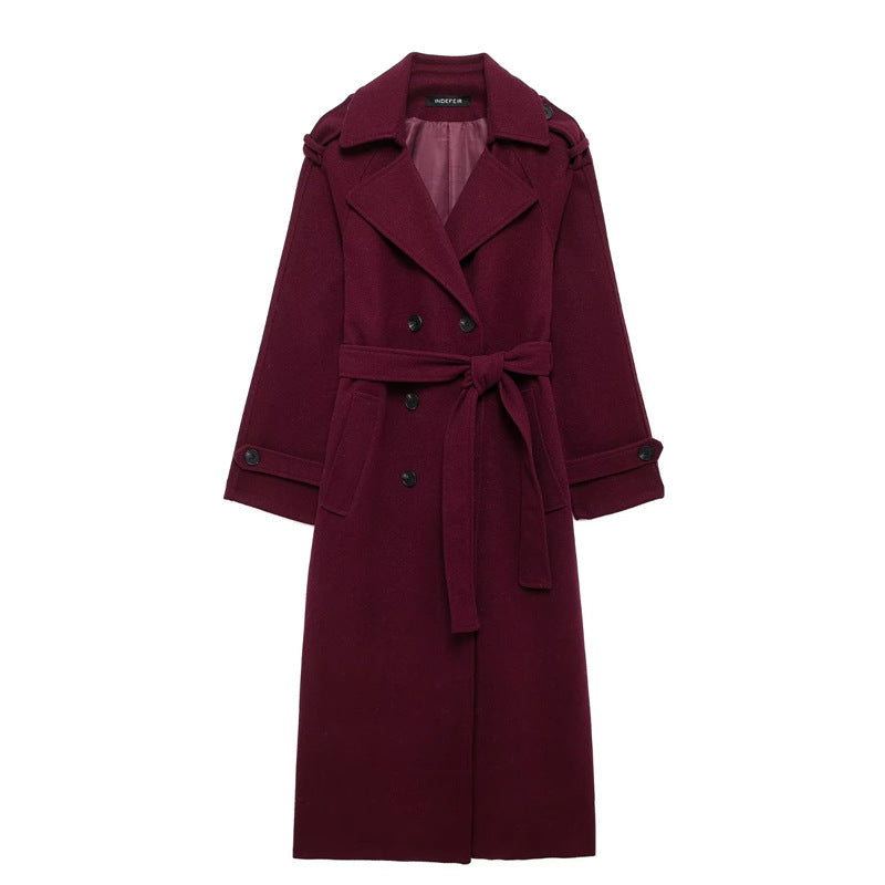 Valentina | Elegant Burgundy coat