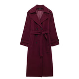 Valentina | Elegant Burgundy coat