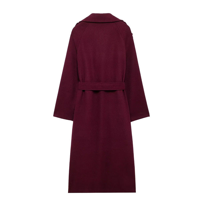 Valentina | Elegant Burgundy coat