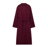 Valentina | Elegant Burgundy coat